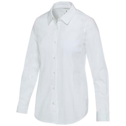 Chemise en popeline femme de 133 g/m² Carnelian : Blanc
