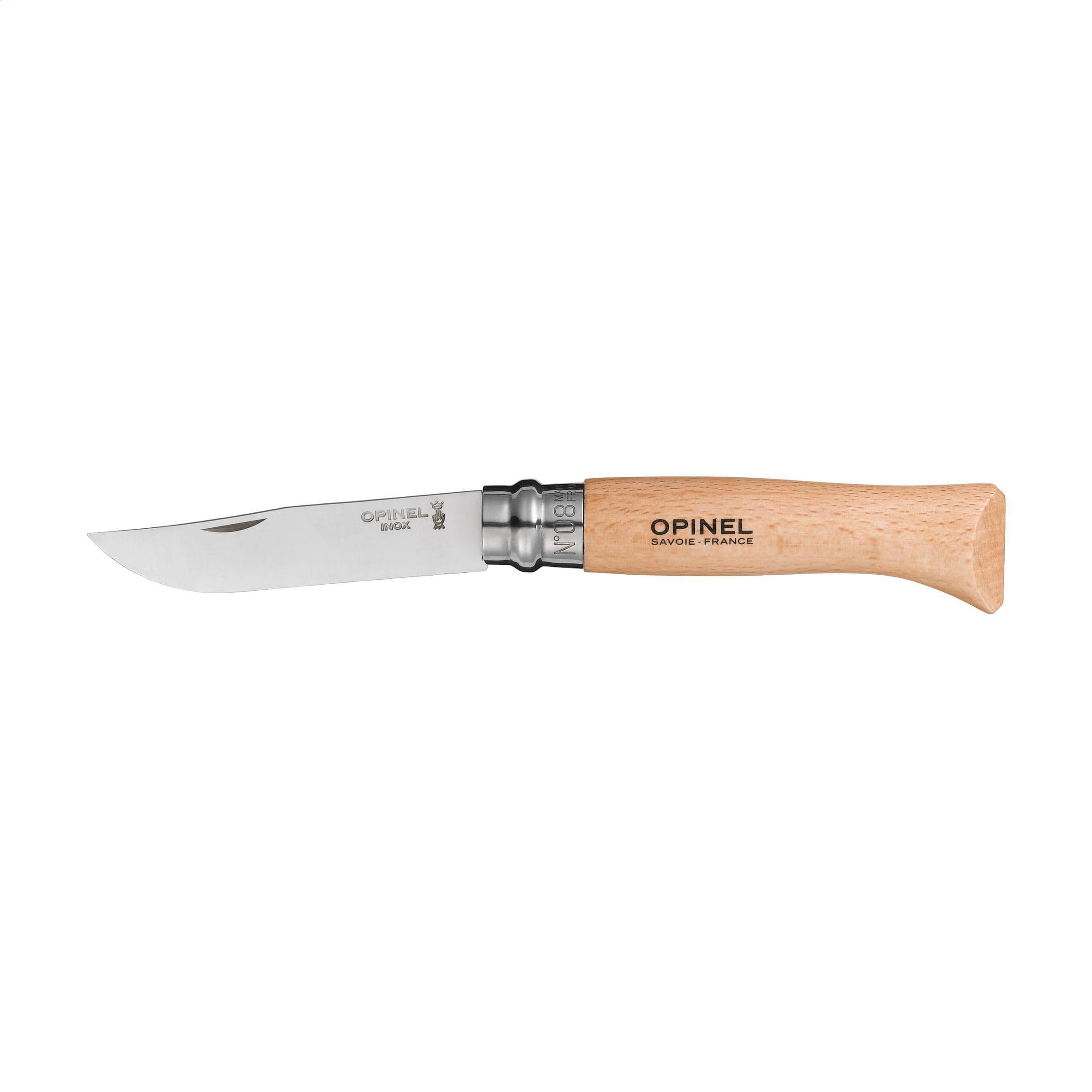 Couteau de poche Opinel No 08 personnalisé : Brun bois