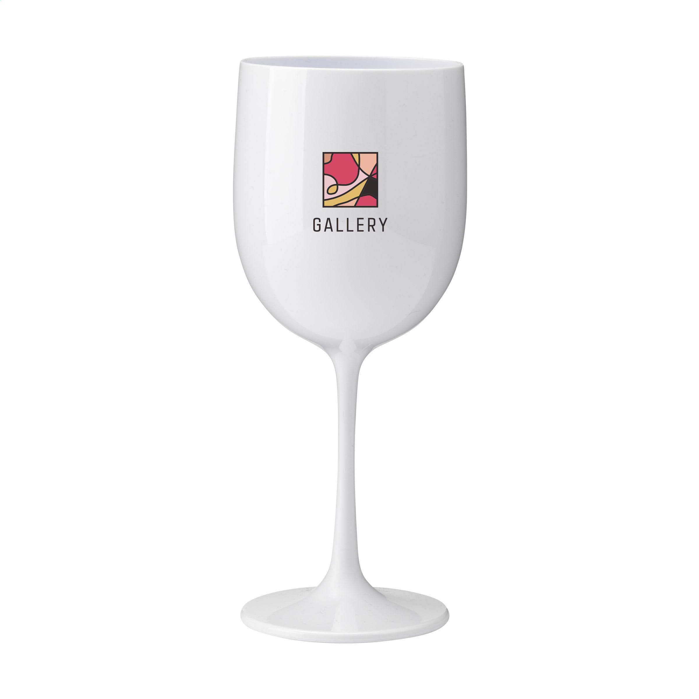Verre à vin plastique 480 ml personnalisé : Blanc