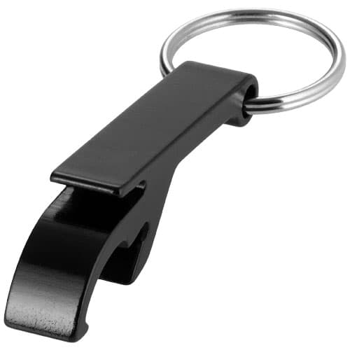 Porte-clés ouvre-bouteille aluminium personnalisé : Noir