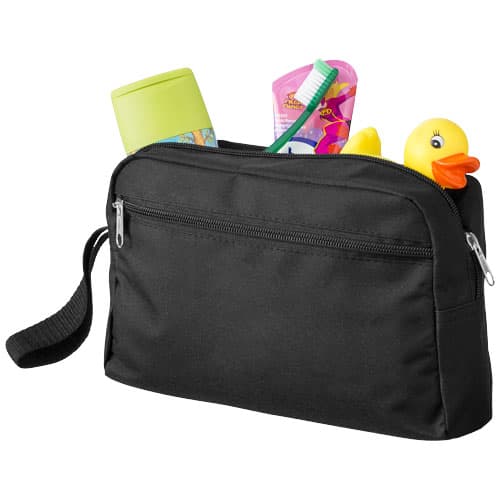 Trousse de toilette 24,5 cm personnalisée : Noir