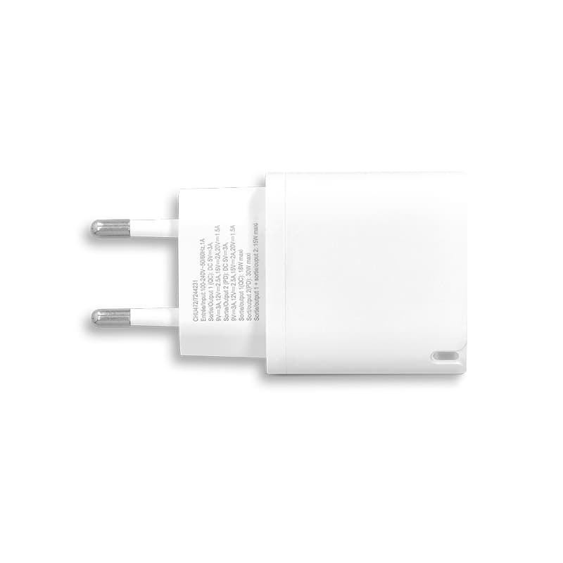 Chargeur secteur rapide 30 W USB-C personnalisé : Blanc